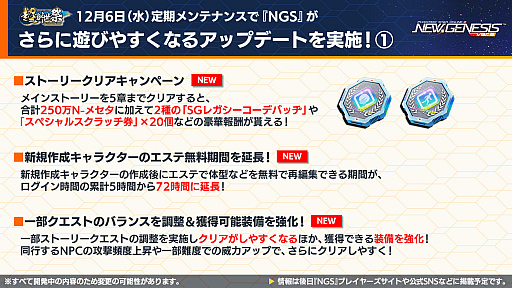 画像ギャラリー No.005のサムネイル画像 / 木村シリーズプロデューサーからのコメントも掲載。「PSO2 ニュージェネシス」2.5周年キャンペーンや12月のアップデート情報を紹介