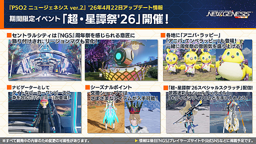 画像ギャラリー No.018のサムネイル画像 / 「NGS ver.2」公式番組まとめ。メインストーリーに8章が追加。「イドラ ファンタシースターサーガ」とのコラボも