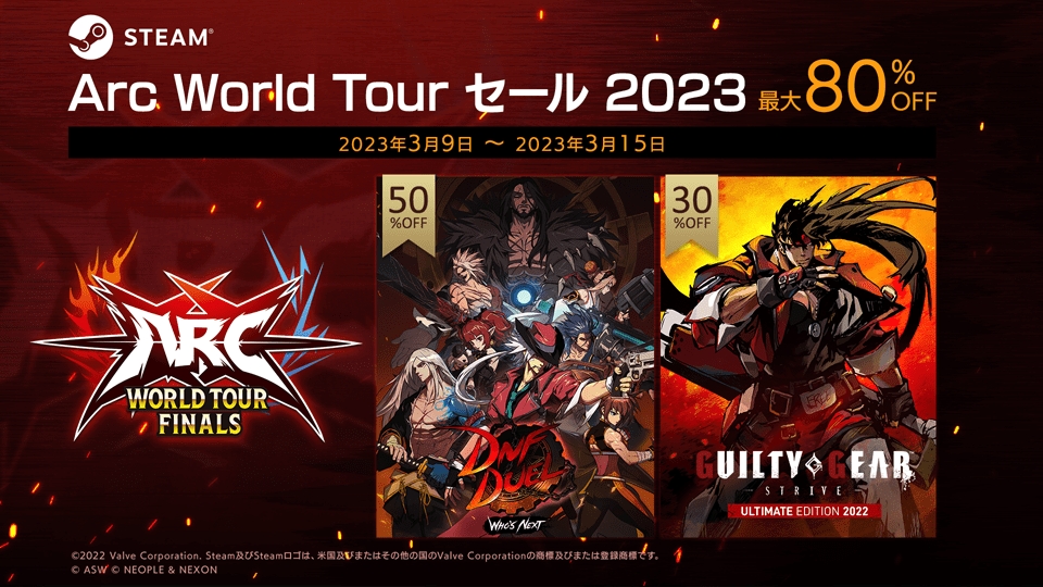 GUILTY GEAR ‐STRIVE‐ ULTIMATE EDITION やDNF Duelが対象に