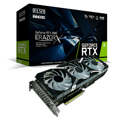 ELSA,INNO3D製のRTX 3080搭載カードを10月中旬に発売