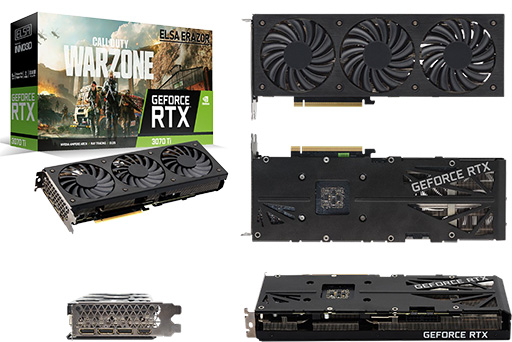 ELSA，独自クーラー搭載のRTX 3080 Ti/3070 Tiカードを発売