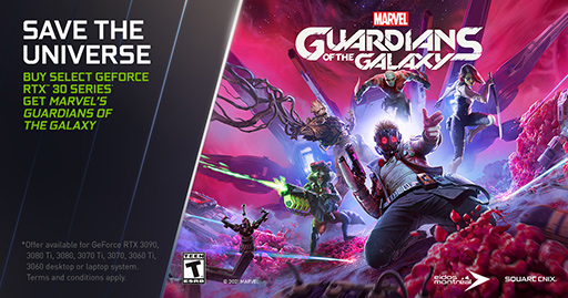 画像ギャラリー No.002のサムネイル画像 / GeForce RTX 30搭載製品購入で「Marvel's Guardians of the Galaxy」製品版が貰えるキャンペーン始まる