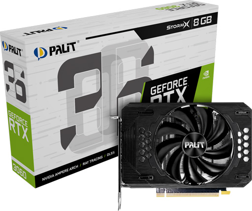 Palit,長さ170mmのメモリ8GB版RTX 3060カードをドスパラで販売
