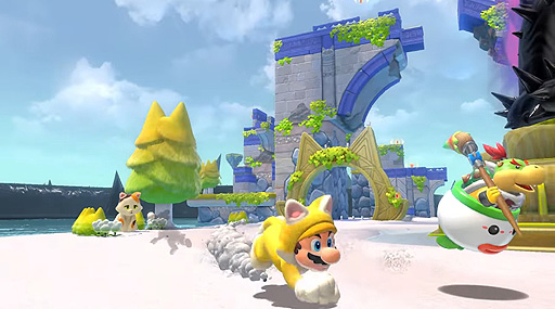 Switch スーパーマリオ 3dワールド 新要素 フューリーワールド の映像が公開 クッパjr や 巨大なクッパ ネコマリオに注目