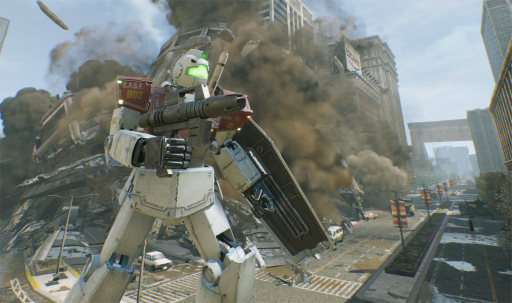 画像ギャラリー No.013のサムネイル画像 / 「機動戦士ガンダム 戦場の絆II」試遊レポート&プロデューサーインタビュー。開放型の新筐体で,MSによる迫力のバトルが展開