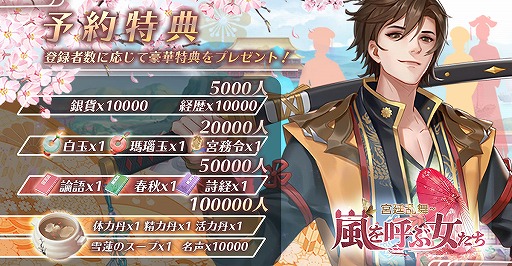 画像ギャラリー No.006のサムネイル画像 / 女性向け恋愛シミュレーションRPG「嵐を呼ぶ女たち -宮廷乱舞-」の配信日は11月12日