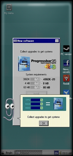 画像ギャラリー No.009のサムネイル画像 / HDDのノイズが心地良い。スマホ向けカジュアルゲーム「ProgressBar95 - retro arcade」を紹介する「(ほぼ)日刊スマホゲーム通信」第2433回