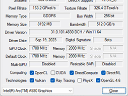 画像ギャラリー No.005のサムネイル画像 / 3万5000円で買える新型ミドルクラスGPU「Intel Arc A580」は,ゲーマーにとってどんな位置付けにあるのか?