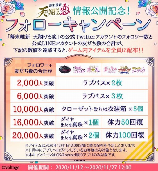 画像ギャラリー No.003のサムネイル画像 / ボルテージの恋愛ドラマアプリ最新作「幕末維新 天翔ける恋」が2021年冬に配信。幕末を舞台に総勢12人の志士との恋物語を描く