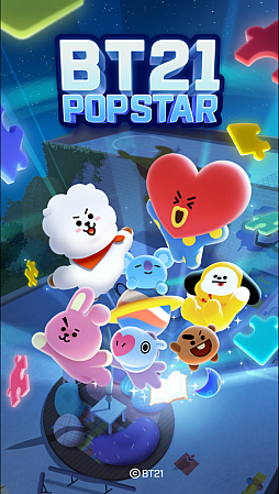 画像ギャラリー No.001のサムネイル画像 / LINE FRIENDSのBT21が登場するパズルアプリ「BT21 POP STAR」のクローズドβテスト募集が本日開始