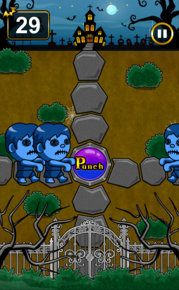 画像ギャラリー No.003のサムネイル画像 / 上下左右のゾンビをひたすらパンチ! スマホ向けアクション「ゾンビ殴れ」を紹介する「(ほぼ)日刊スマホゲーム通信」第2451回