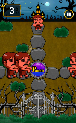 画像ギャラリー No.006のサムネイル画像 / 上下左右のゾンビをひたすらパンチ! スマホ向けアクション「ゾンビ殴れ」を紹介する「(ほぼ)日刊スマホゲーム通信」第2451回