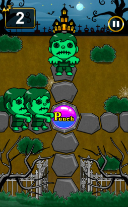 画像ギャラリー No.007のサムネイル画像 / 上下左右のゾンビをひたすらパンチ! スマホ向けアクション「ゾンビ殴れ」を紹介する「(ほぼ)日刊スマホゲーム通信」第2451回
