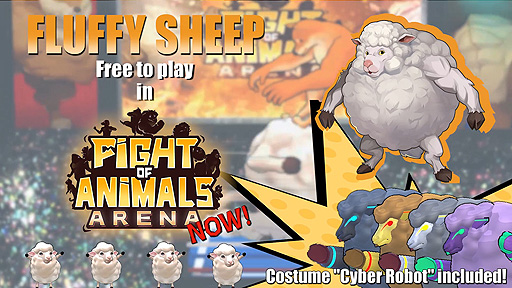 画像ギャラリー No.003のサムネイル画像 / 乱闘アクション「Fight of Animals: Arena」,毛の下はムキムキの新ファイター“ふわふわ羊”が参戦。体験版の配信もスタート