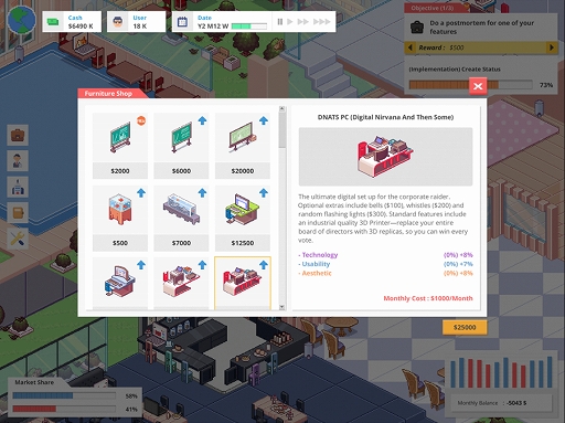 画像ギャラリー No.003のサムネイル画像 / 経営シム「Startup Panic」がリリース。ベンチャー企業の若き経営者として奮闘してみよう