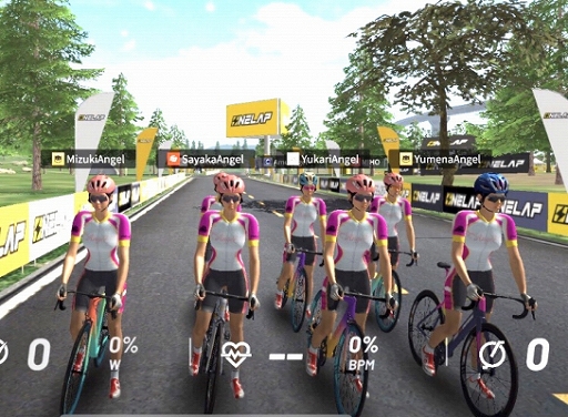 画像ギャラリー No.002のサムネイル画像 / バーチャル自転車ソフト「ONELAP」にONELAP ANGELメンバーのオリジナルアバターが登場