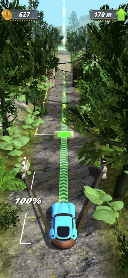 画像ギャラリー No.001のサムネイル画像 / 車をひっぱりゴールへ! スマホ向けアクション「Slingshot Stunt Driver & Sport」を紹介する「(ほぼ)日刊スマホゲーム通信」第2474回