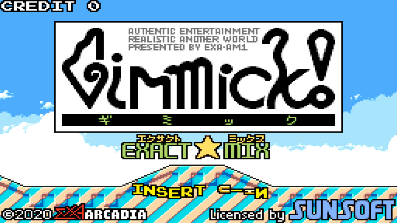 ファミコン用横スクロールact ギミック を強化したアーケード向け ギミック Exact Mix がexa Arcadiaで12月31日リリースへ