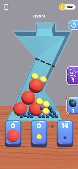 画像ギャラリー No.002のサムネイル画像 / すべてのボールを瓶に収めよう。パズルゲーム「Fit and Squeeze」を紹介する「(ほぼ)日刊スマホゲーム通信」第2494回