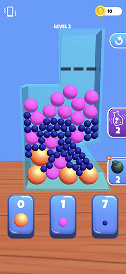 画像ギャラリー No.006のサムネイル画像 / すべてのボールを瓶に収めよう。パズルゲーム「Fit and Squeeze」を紹介する「(ほぼ)日刊スマホゲーム通信」第2494回
