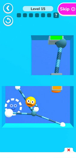 画像ギャラリー No.004のサムネイル画像 / 四肢を伸ばしてゴールを目指す。スマホ向けパズル「Stretch Guy」を紹介する「(ほぼ)日刊スマホゲーム通信」第2510回