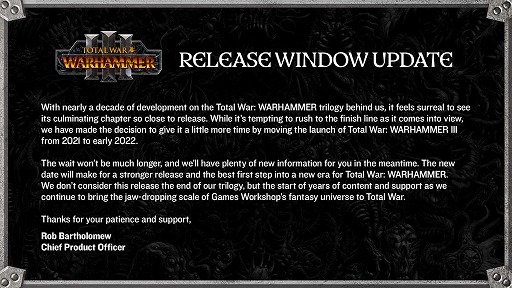 Total War: WARHAMMER IIIפȯ2022ǯƬ˱