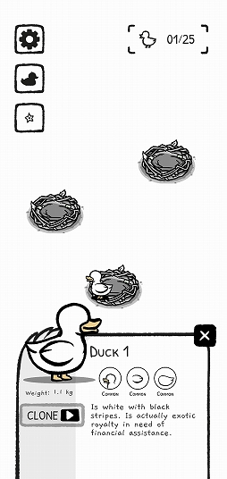 画像ギャラリー No.002のサムネイル画像 / アヒルクラスター大発生! スマホ向けアヒル育成ゲー「Clusterduck」を紹介する「(ほぼ)日刊スマホゲーム通信」第2514回