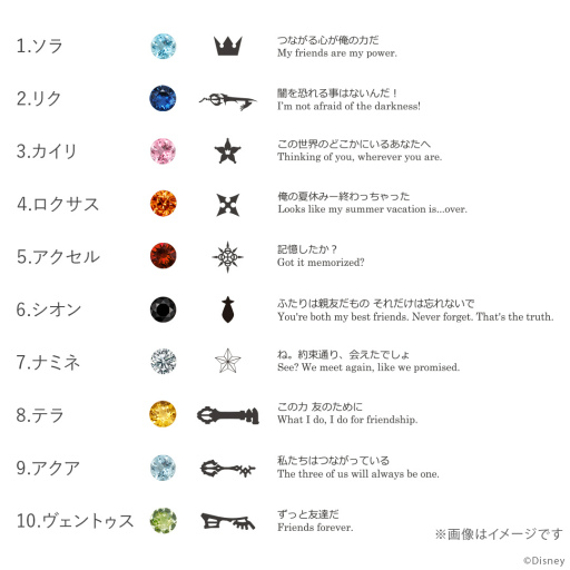 画像ギャラリー No.002のサムネイル画像 / 「キングダムハーツ」のキャラ10人から3人のデザインを選ぶ新作ネックレスが予約受付中