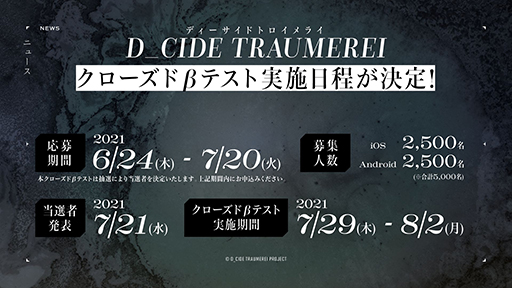 ���������꡼ No.001�Υ���ͥ������ / ��D_CIDE TRAUMEREI�ס����������ɦ¥ƥ��Ȥλ��üԤ��罸����