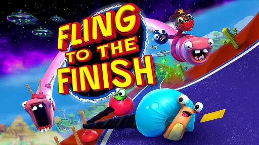 画像ギャラリー No.001のサムネイル画像 / 「Fling to the Finish」のアーリーアクセス版が8月23日にリリース。ゴムロープでつながれた2人のキャラクターが協力する障害物レース