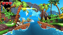 画像ギャラリー No.001のサムネイル画像 / Switch「Stitchy in Tooki Trouble」の配信がスタート。トウモロコシの奪還を目指す,コミカルなビジュアルが特徴の横スクロールアクション