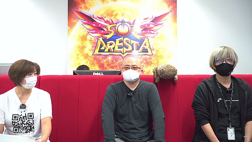 画像ギャラリー No.002のサムネイル画像 / 「ソルクレスタ」の配信番組で,待望の縦画面モードや「ムーンクレスタ」の自機を操作する謎のモードの存在が明らかに。発売延期の発表も