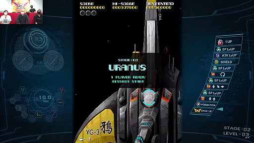 画像ギャラリー No.006のサムネイル画像 / 「ソルクレスタ」の配信番組で,待望の縦画面モードや「ムーンクレスタ」の自機を操作する謎のモードの存在が明らかに。発売延期の発表も