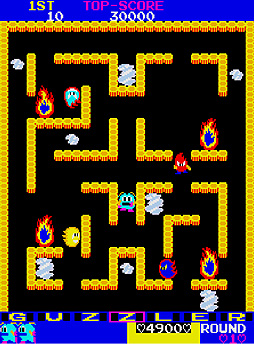 画像ギャラリー No.002のサムネイル画像 / 「アーケードアーカイブス ガズラー」Switch版が5月13日,PS4版が5月14日より順次配信へ。ステージの火ダネを消していくアクションゲーム