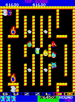 画像ギャラリー No.004のサムネイル画像 / 「アーケードアーカイブス ガズラー」Switch版が5月13日,PS4版が5月14日より順次配信へ。ステージの火ダネを消していくアクションゲーム