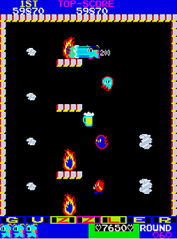 画像ギャラリー No.005のサムネイル画像 / 「アーケードアーカイブス ガズラー」Switch版が5月13日,PS4版が5月14日より順次配信へ。ステージの火ダネを消していくアクションゲーム