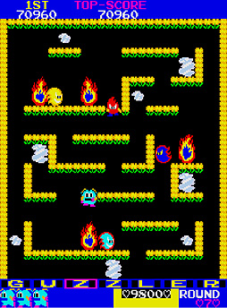 画像ギャラリー No.006のサムネイル画像 / 「アーケードアーカイブス ガズラー」Switch版が5月13日,PS4版が5月14日より順次配信へ。ステージの火ダネを消していくアクションゲーム