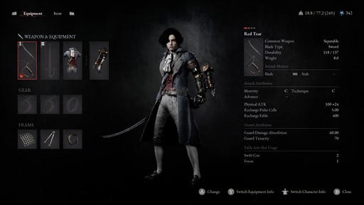 ���������꡼ No.007�Υ���ͥ������ / �Υץ쥤��ݡϴ��ԤΥ�����饤����Lies of P�פΥ����ƥ��̤����ܡ��礭����ħ�Ȥʤ��Weapon Combination�פ��Legion Arm�פμ��֤ϡ�