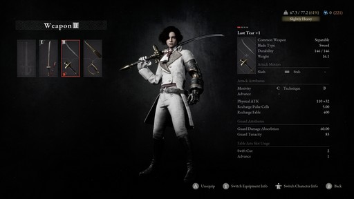 ���������꡼ No.009�Υ���ͥ������ / �Υץ쥤��ݡϴ��ԤΥ�����饤����Lies of P�פΥ����ƥ��̤����ܡ��礭����ħ�Ȥʤ��Weapon Combination�פ��Legion Arm�פμ��֤ϡ�