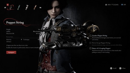 ���������꡼ No.011�Υ���ͥ������ / �Υץ쥤��ݡϴ��ԤΥ�����饤����Lies of P�פΥ����ƥ��̤����ܡ��礭����ħ�Ȥʤ��Weapon Combination�פ��Legion Arm�פμ��֤ϡ�