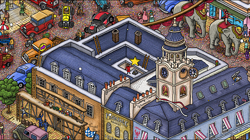 画像集#008のサムネイル/「迷路探偵ピエール：ラビリンス・シティ」のPC版は6月22日にSteamで発売。人気の絵本にインタラクティブ要素を追加した探索ADV
