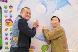 画像ギャラリー No.009のサムネイル画像 / 「ドラゴンクエストけしケシ!」巨大消しゴムはんこアートの展示が開始