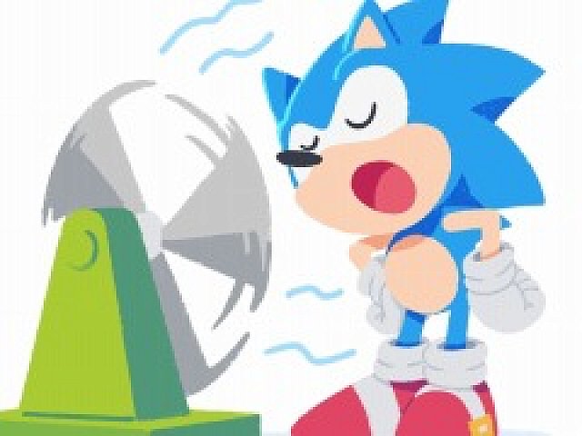 ソニック シリーズ30周年の記念イラストが公式twitterで公開 Star Light Zoneの扇風機で涼むソニックが登場