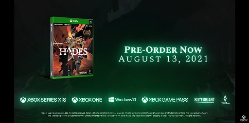 ꡼ No.001 | E3 2021ϤΥ饤HadesפΥ󥷥塼Ǥ813о졣Xbox Game Passˤб