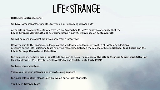 ꡼ No.001 | Life is Strange Remastered Collectionפȯ2022ǯƬ˱