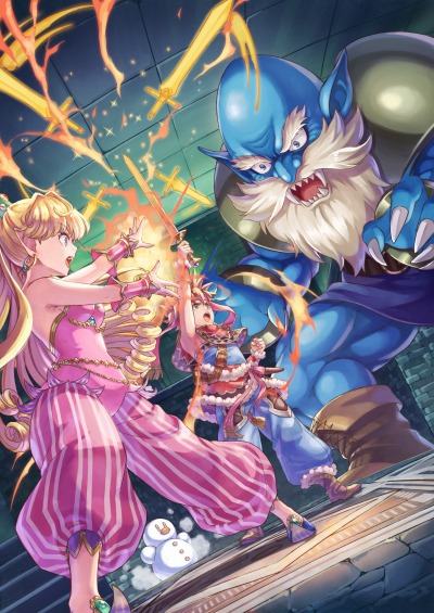 画像ギャラリー No.005のサムネイル画像 / 「聖剣伝説 ECHOES of MANA」クリスマス衣装のアンジェラとポポイが登場