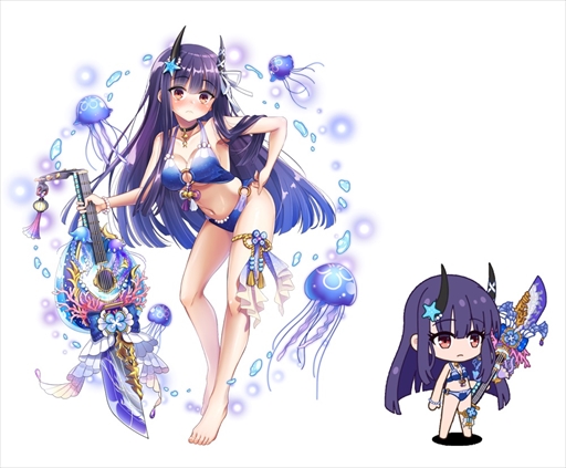 画像ギャラリー No.001のサムネイル画像 / 「ナナリズムダッシュHYPER」,水着姿のラーシャ(CV:野口瑠璃子さん)が登場するガチャを開催