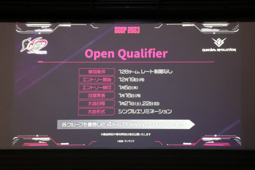 画像ギャラリー No.006のサムネイル画像 / “GGGP2023”の競技タイトルは「GUNDAM EVOLUTION」に決定。スケジュールなどが公開されたプレス発表会をレポート