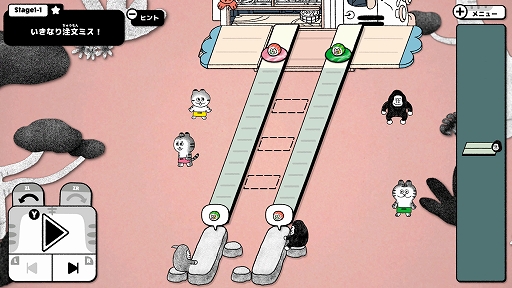 画像ギャラリー No.005のサムネイル画像 / iOS版「とらきちのトラキッチン」が本日配信。あみだくじのようなパズルゲーム