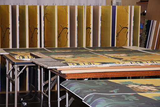 画像集 No.002のサムネイル画像 / 「ブレイブリー」シリーズ10周年記念アートパネル，老舗金屏風メーカーが販売を開始